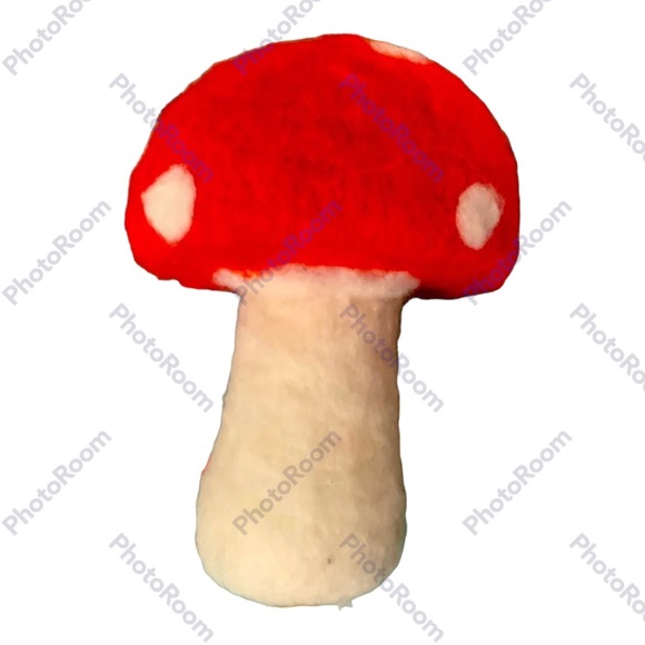 Felt Mushroom | from Coombs | Red & Cream - Picture 2 of 3
